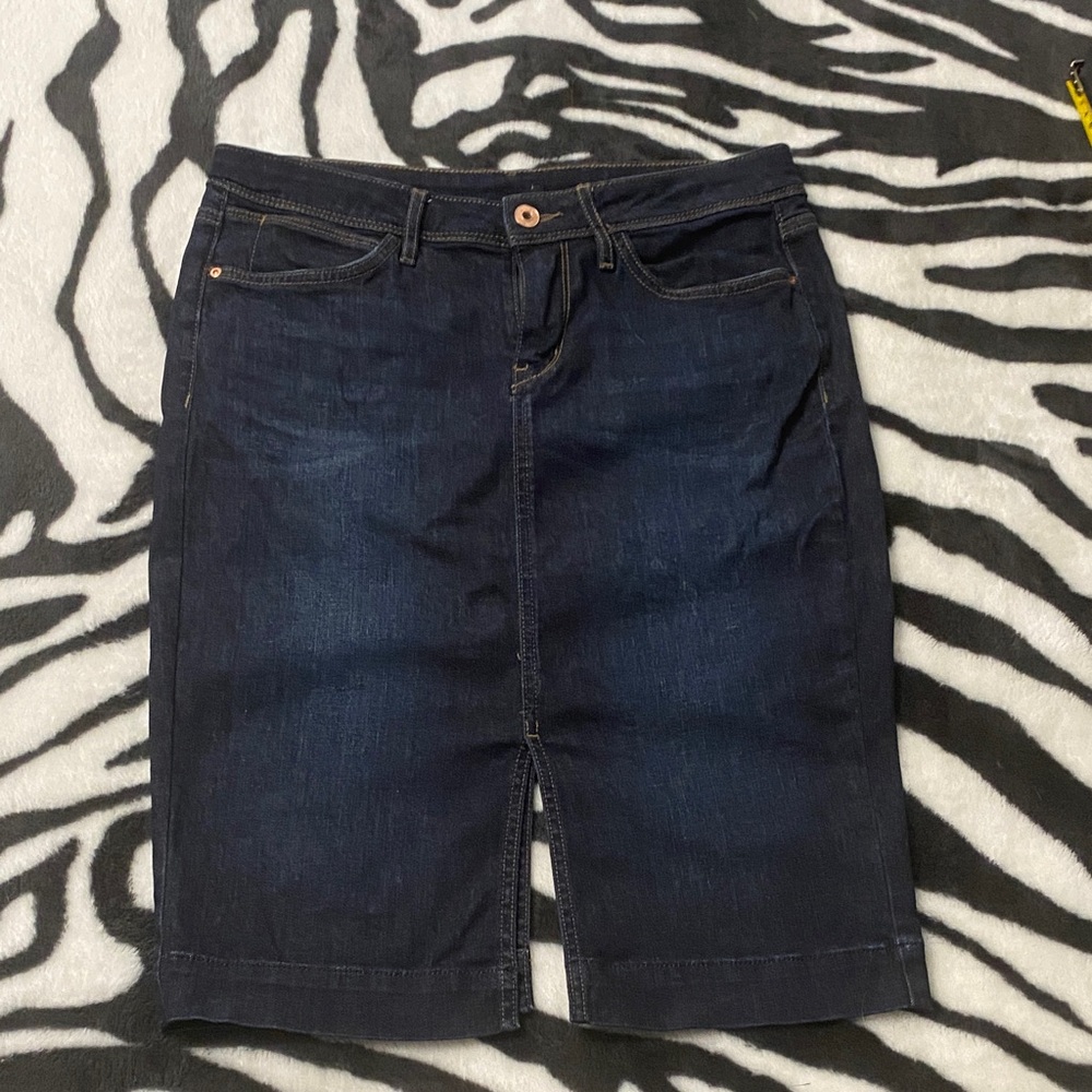 RW&CO Dark Denim Pencil Skirt
